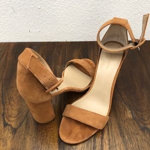 Tan block heels
